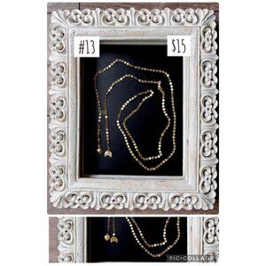 Stella Dot Goldtone Necklace with Enamel Charm  $15  42” 0.4 oz